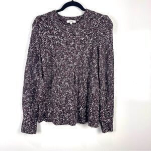 Madewell Firelight Marled Cable Knit Crewneck Sweater Winter Women's Size Small